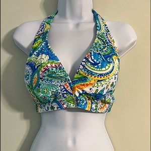 Lauren Ralph Lauren women’s plus size bikini top 18 W Paisley print